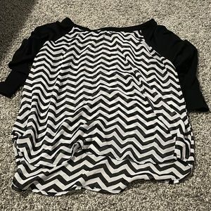 SEE-THROUGH!!! Black and white dress shirt